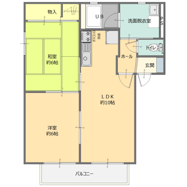 サンビューハイツ仲町の間取り