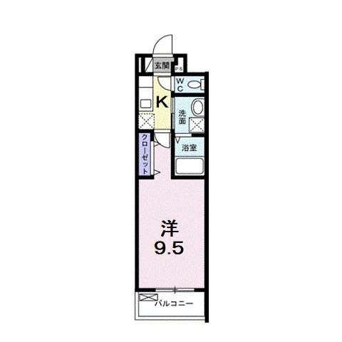 橿原市法花寺町のアパートの間取り