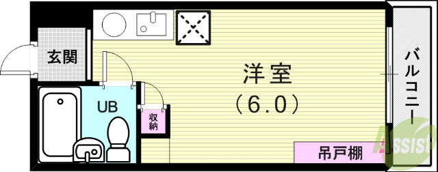 神戸市西区大津和のマンションの間取り