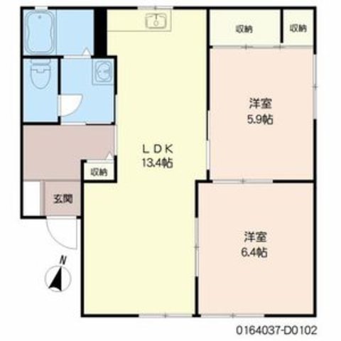 サニーコート豊饒D棟の間取り