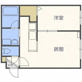 札幌市北区新琴似十二条のマンションの間取り