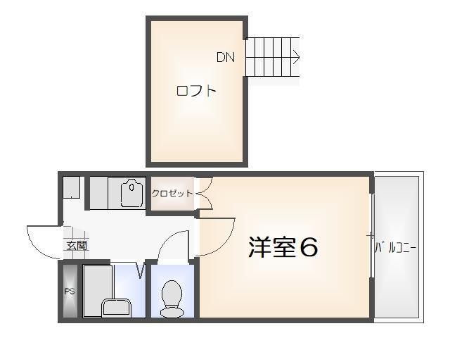 徳島市庄町のアパートの間取り