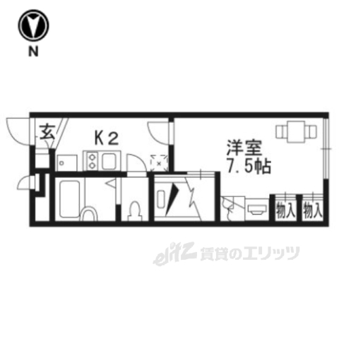 亀岡市呉服町のマンションの間取り