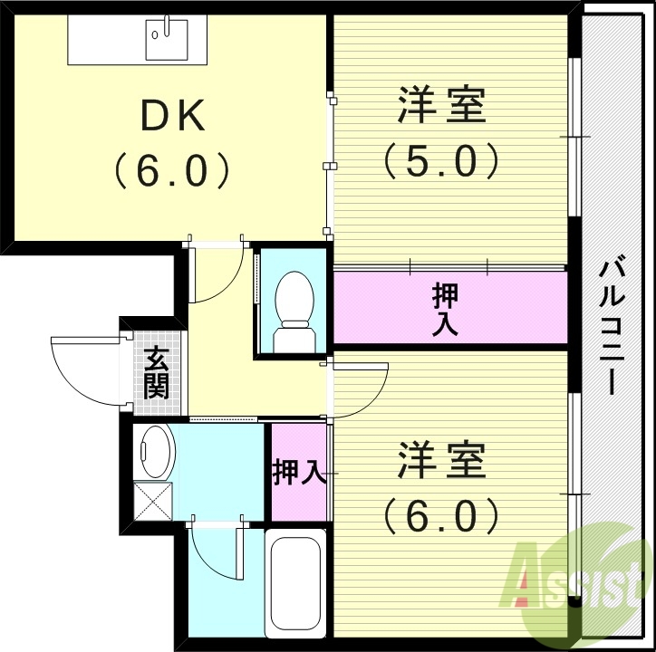 梅本マンションの間取り