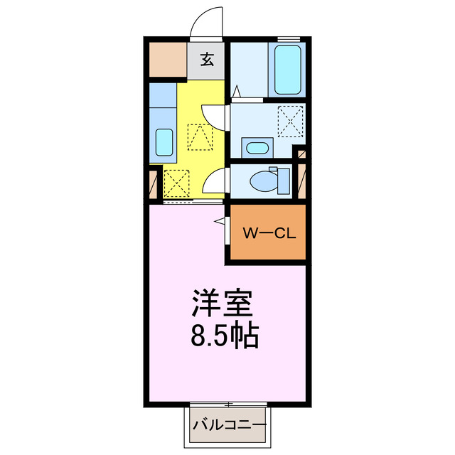 古河市中央町のアパートの間取り