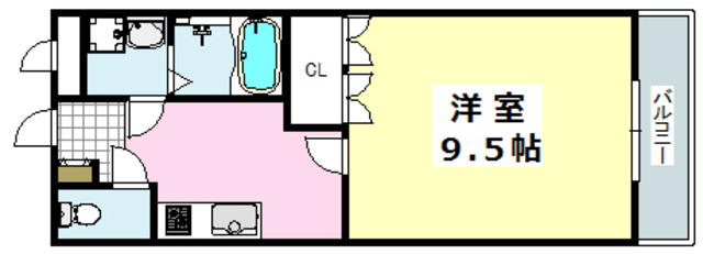 箕面市彩都粟生南のマンションの間取り