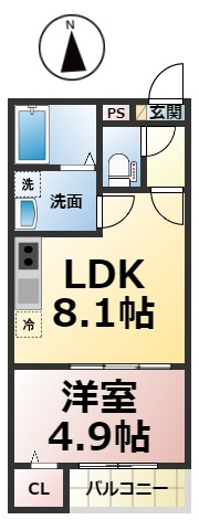 名古屋市瑞穂区明前町のアパートの間取り