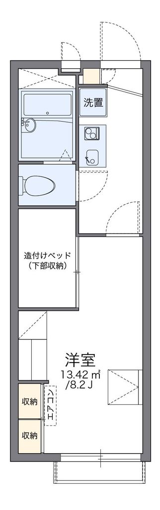 レオパレス三ッ沢上町IIの間取り