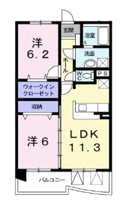 アベニール三鷹Rの間取り