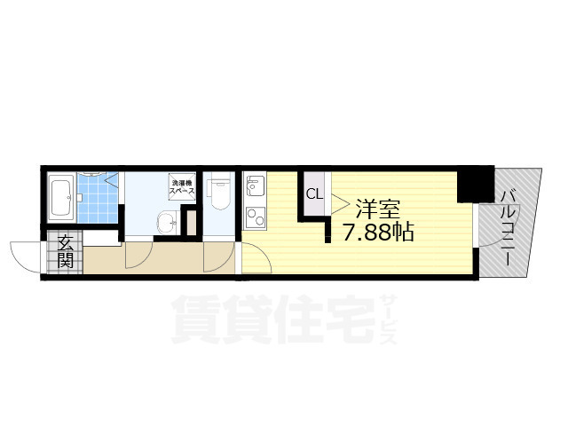 大阪市西成区玉出中のマンションの間取り