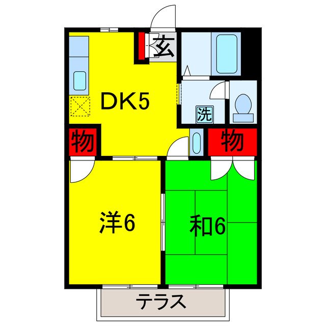 市原市姉崎のアパートの間取り