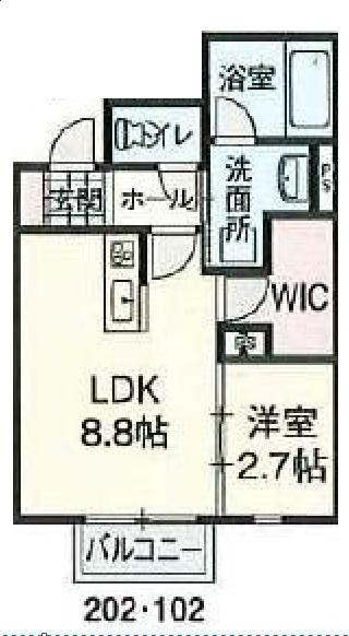 山形市深町のアパートの間取り