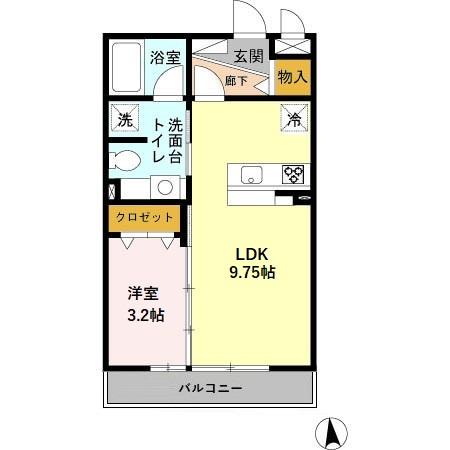 砺波市杉木のアパートの間取り