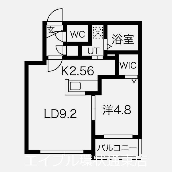 札幌市東区北八条東のマンションの間取り