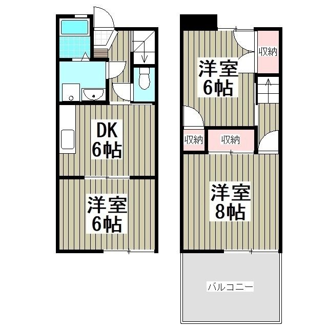 横浜市保土ケ谷区上菅田町のアパートの間取り