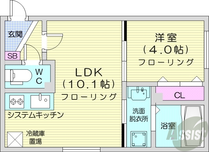 【FUTABASQUAREN21の間取り】