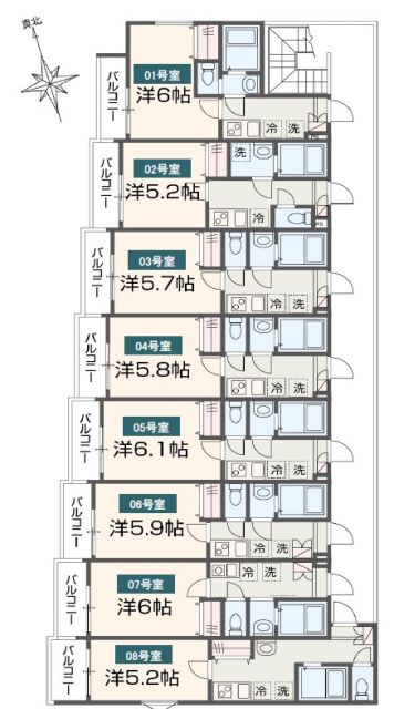 【ＭＥＬＤＩＡ西八王子IIの間取り】