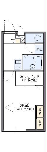 レオパレスラン東大洲Ｍの間取り