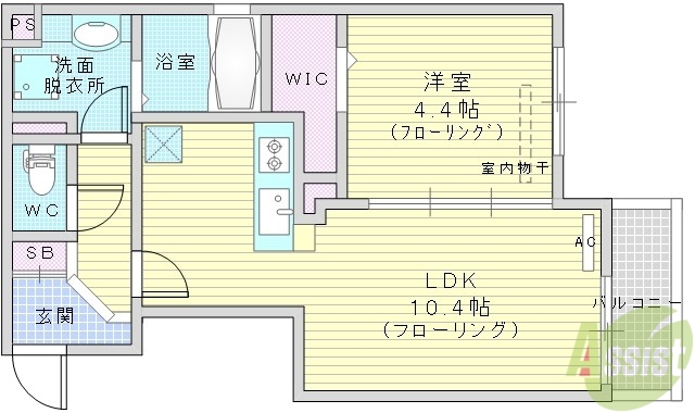 ルリエ江坂の間取り