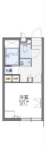 レオパレスリバーサイド天神IIの間取り