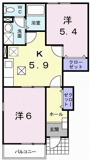 ドミールパストラルＡの間取り