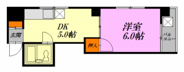 広島市中区大手町のマンションの間取り