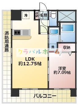 【大阪市淀川区宮原のマンションの間取り】