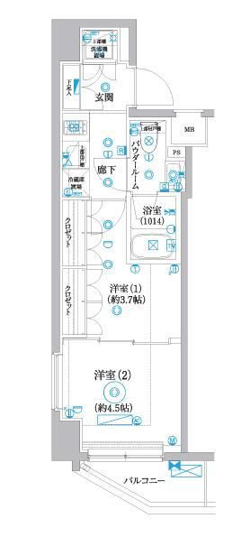 【横浜市鶴見区生麦のマンションの間取り】