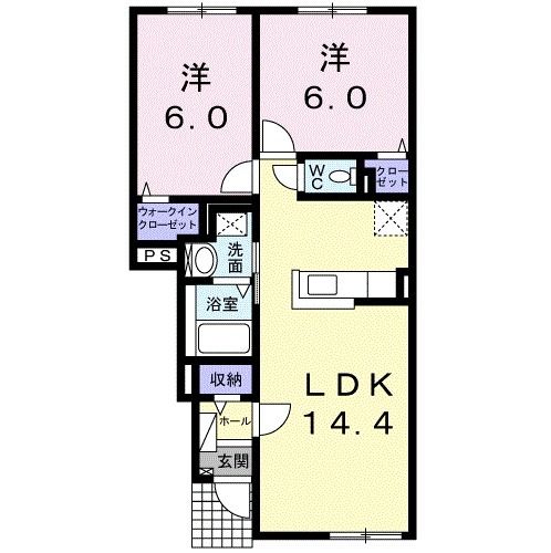 アンソレイエ　壱番館の間取り