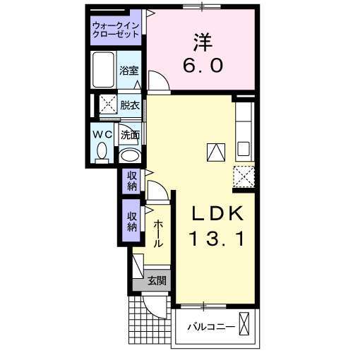 大津市今堅田のアパートの間取り