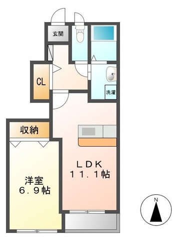 【那珂市菅谷のアパートの間取り】