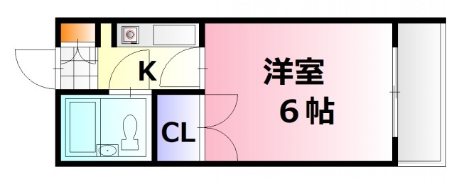 広島市中区広瀬町のマンションの間取り