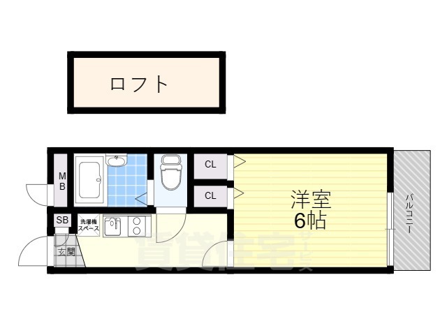 枚方市茄子作北町のアパートの間取り