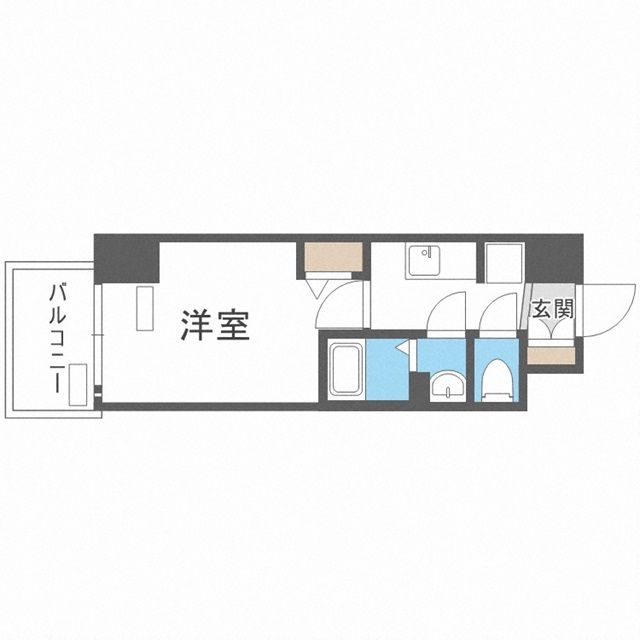 大阪市西区九条のマンションの間取り