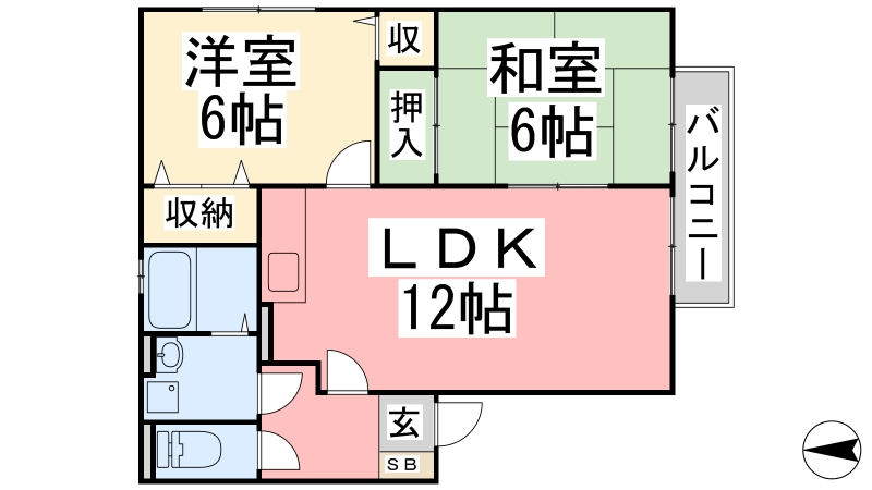 セジュール和泉II　A棟の間取り