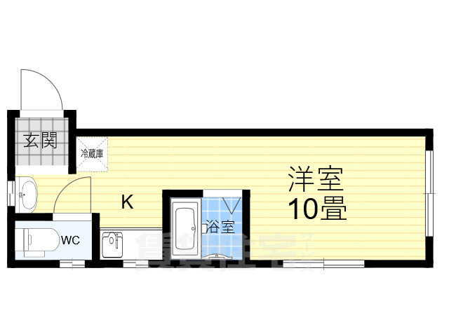 大阪市浪速区塩草のマンションの間取り