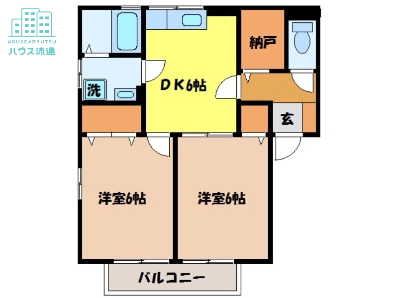 諫早市永昌町のアパートの間取り