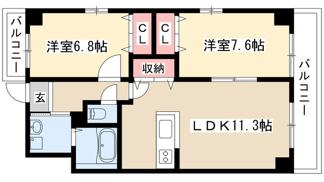 ラ・トゥール代官町の間取り