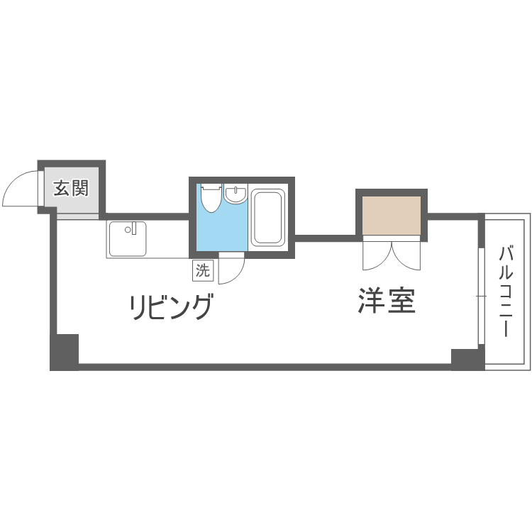 札幌市北区北十七条西のマンションの間取り