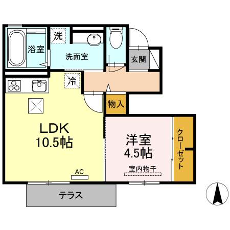 D-room土居田の間取り