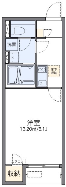 岡山市北区京橋南町のアパートの間取り