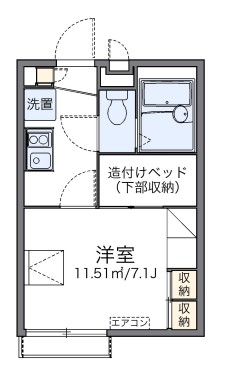 横浜市青葉区元石川町のアパートの間取り