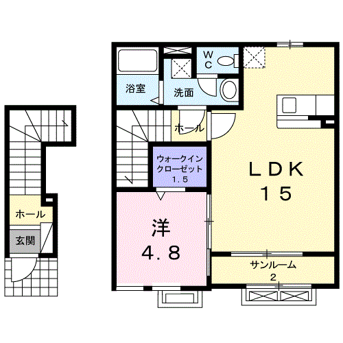 ソレイユ豊田の間取り