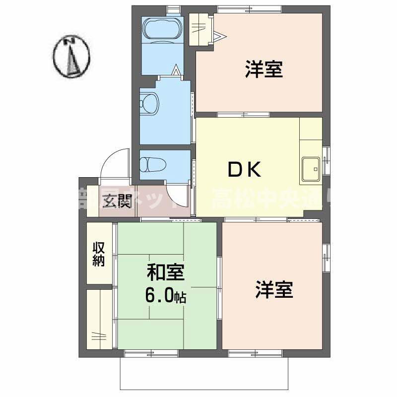 グランシードK II棟の間取り