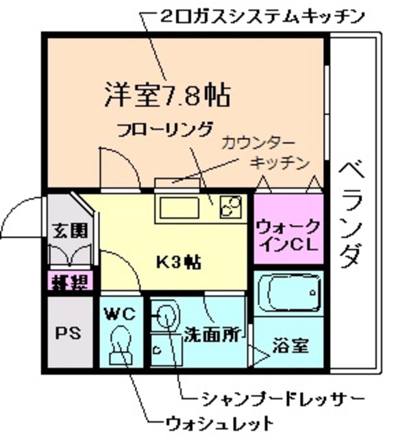 アムール今宮の間取り