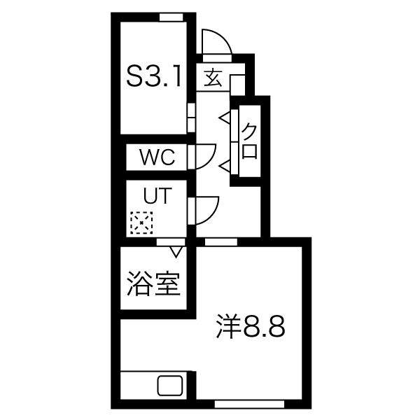 山形市桧町のアパートの間取り