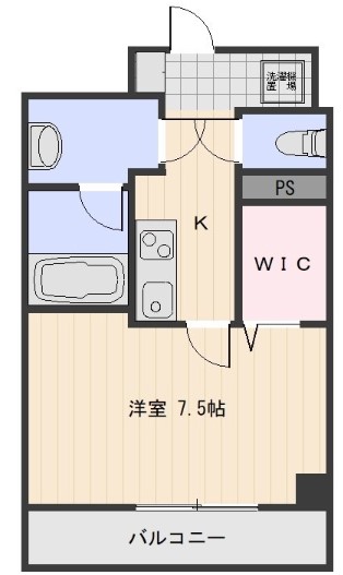 岡山市中区中納言町のマンションの間取り