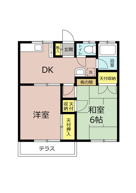 伊勢原市沼目のアパートの間取り