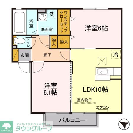 北本市宮内のアパートの間取り