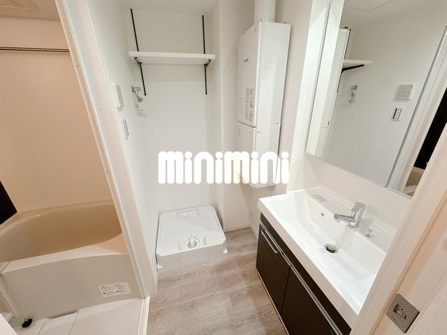 洗面設備　４０２号室の写真です